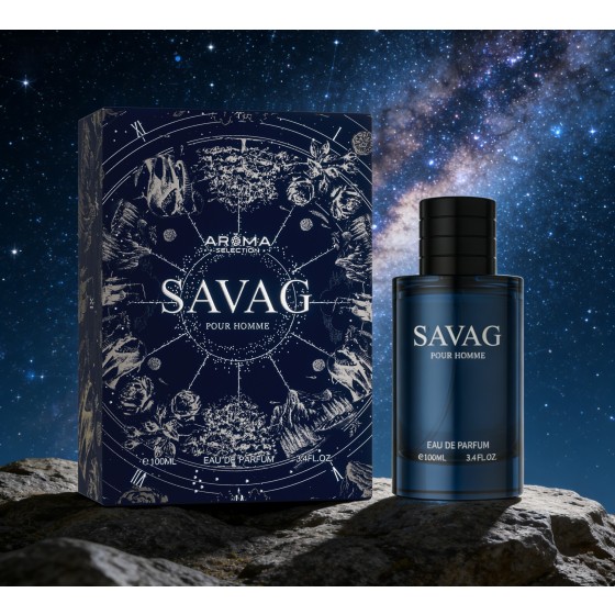 SAVAG Pour Homme Men Perfume 100ml, Aromatic Fougere with Amber Woods Eau De Parfum